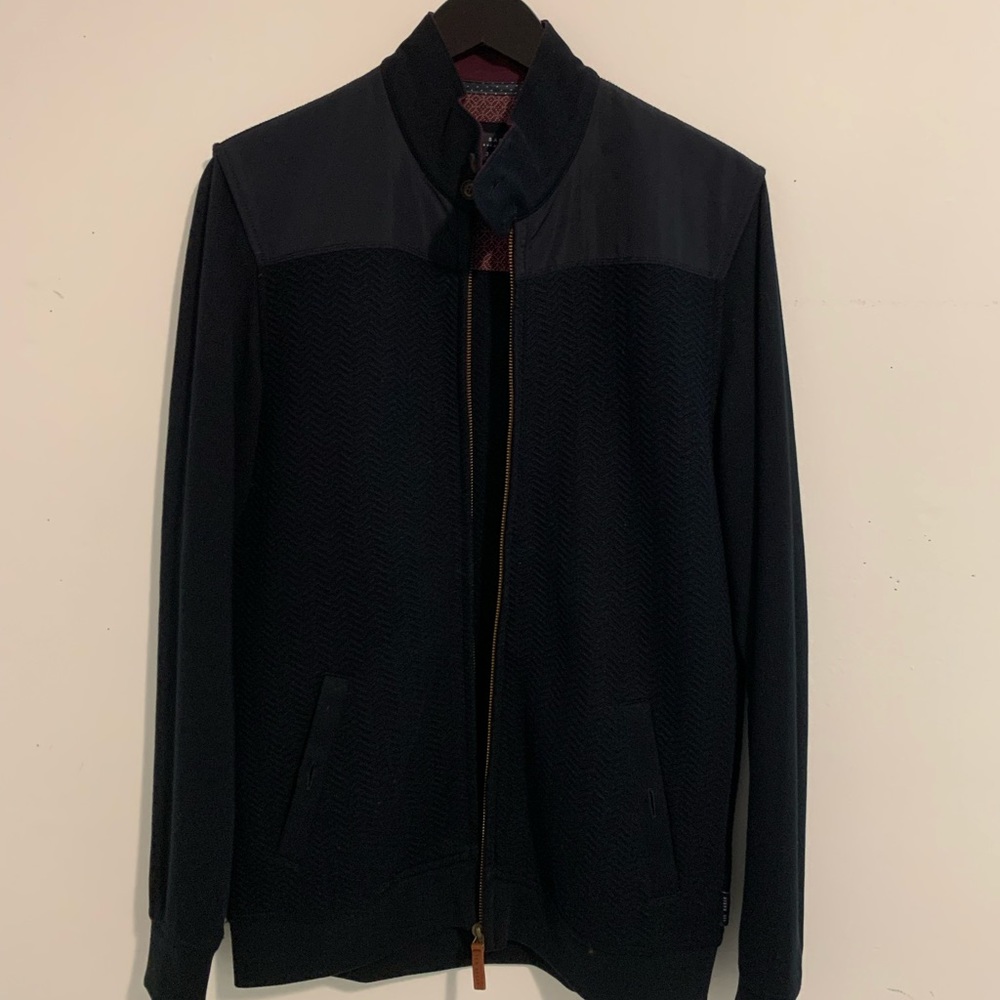 Navy Ted Baker Quilted Jacket